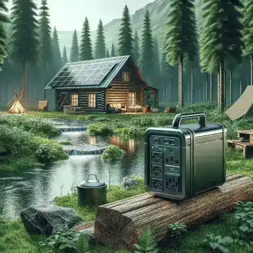 "Goal Zero Yeti 4000X portable power station for off-grid living with solar panel setup, showcasing its features for outdoor adventures and emergency backup power."